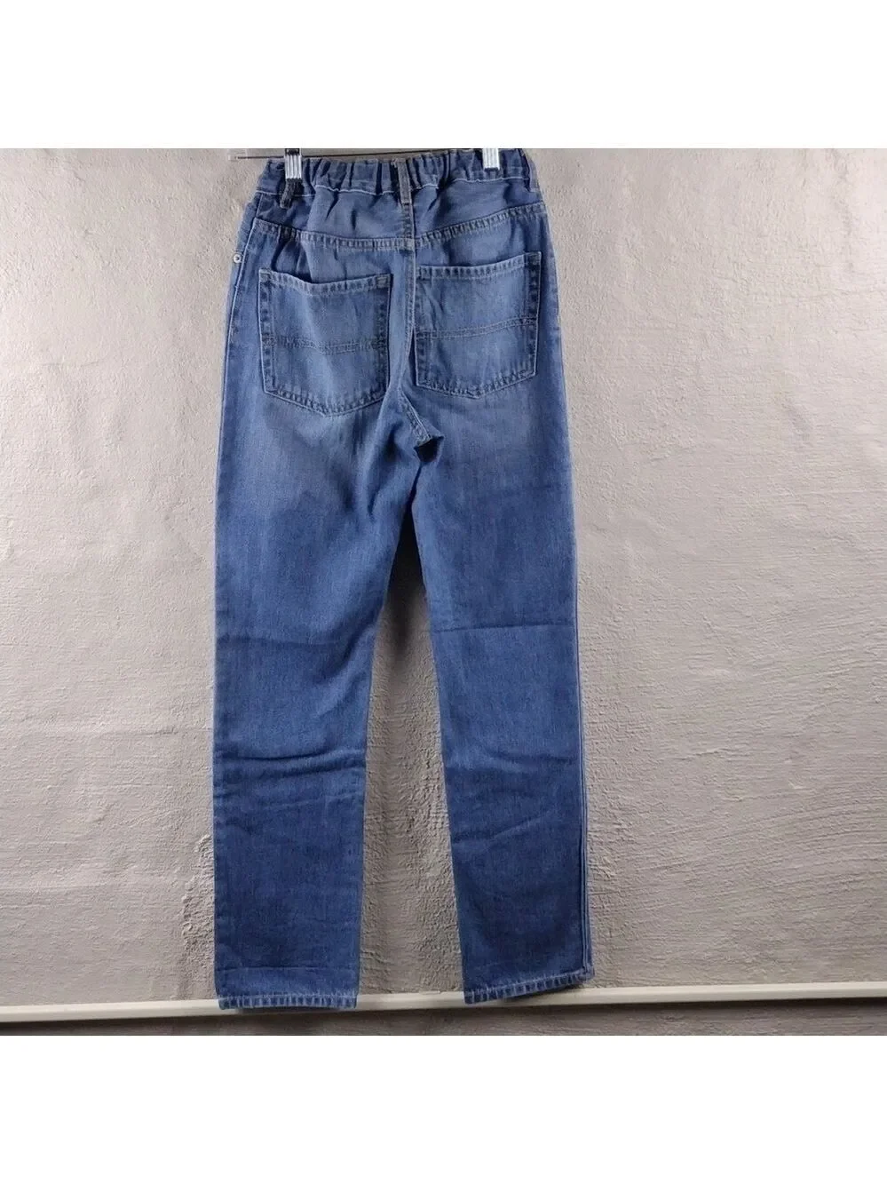 Children's Place Blue Medium Wash Five Pocket Straight Leg Adjustable Waist Jean